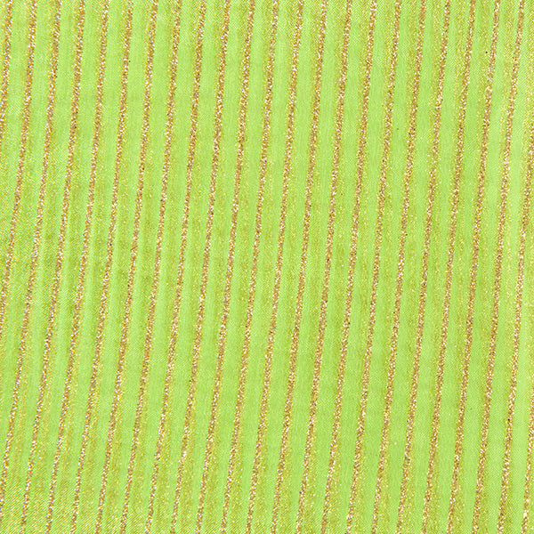 Christmas Organza Fabric, Stripe Gold- Width 148cm