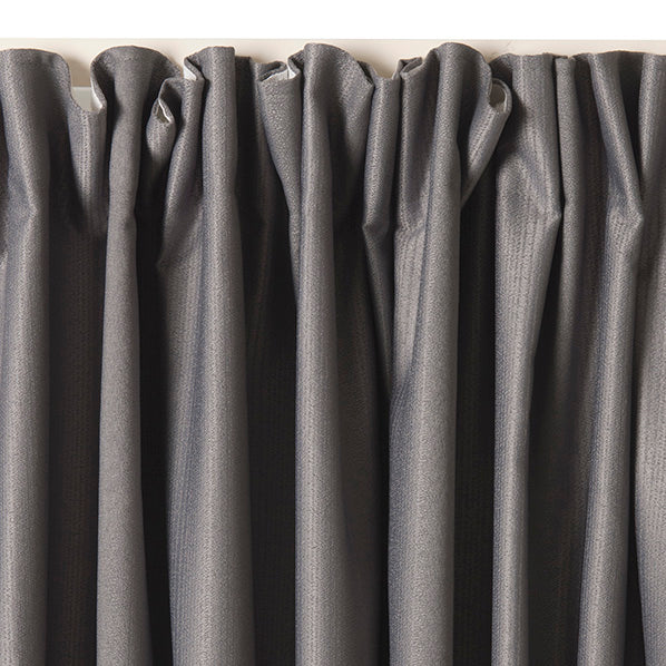 Regency Pencil Pleat Curtain, 205cm Drop - Grey
