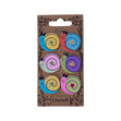 Carded Buttons, Wood Snail- 6pk