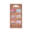 Carded Buttons, Wood Sewing Machine- 6pk