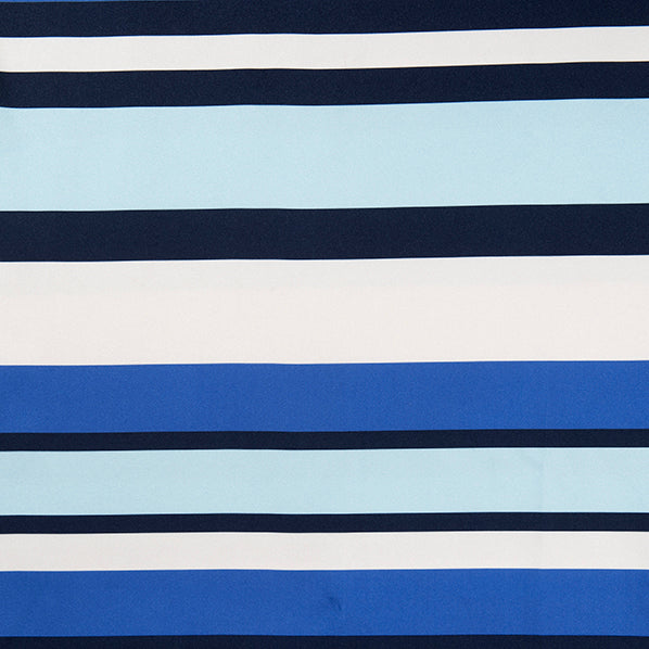 Taffeta Collection Fabric, Stripes Blue- Width 150cm