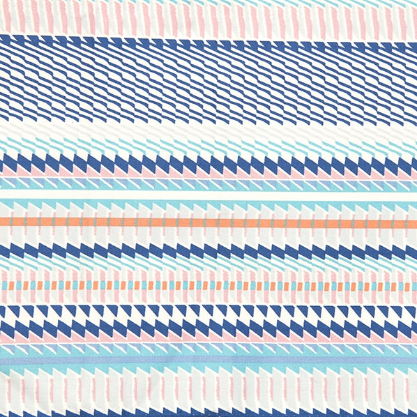 Bliss Sateen Fabric, Geo Multi- Width 120cm
