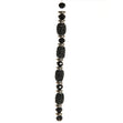 Fashion Strung Beads, Chain Covered Black