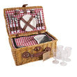 Willow Picnic Basket Red Gingham Liner