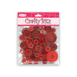 Crafty Bitz Assorted Button, Red- Assorted