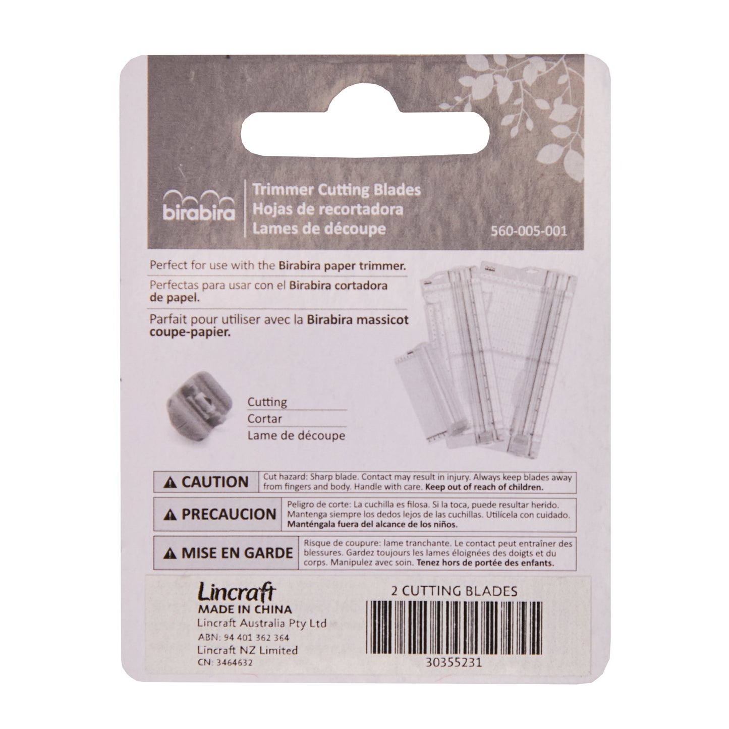 Trimmer Replacement Blades, 2pk