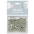 3.6mm Glass Seed Beads, Metallic Silver- 25g- Sullivans