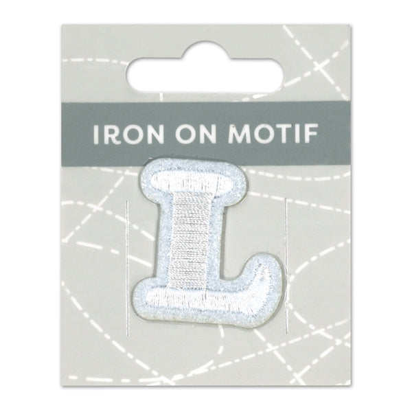 Sullivans Iron On Motif, White L- 35mm