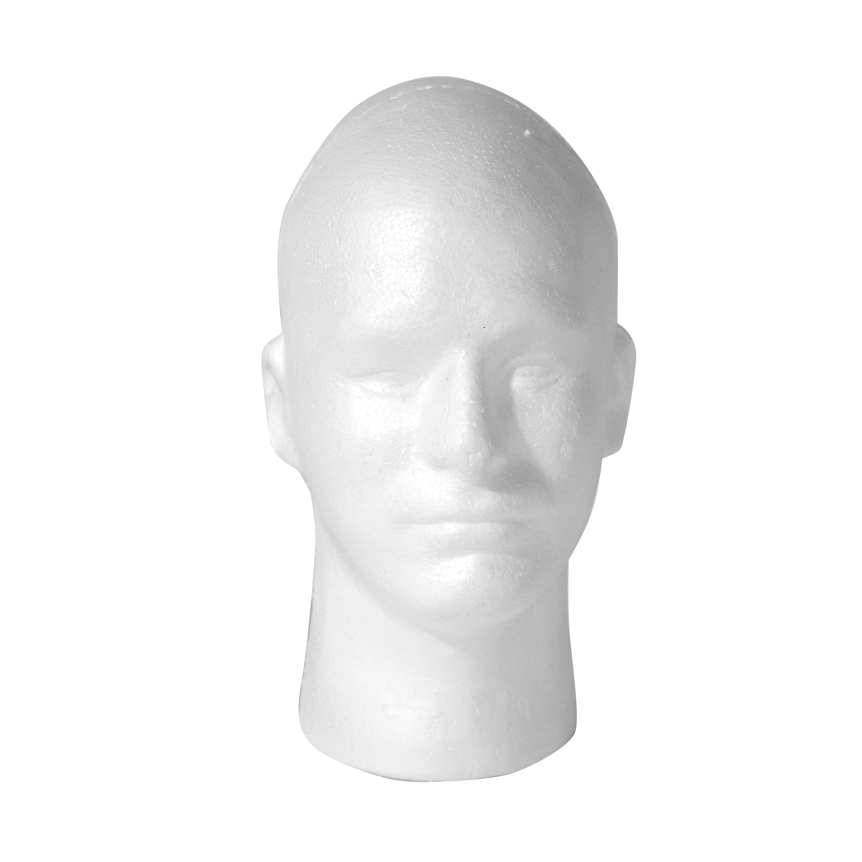Mayd Male White Foam Mannequin Head, Classic Style- 30cm – Lincraft