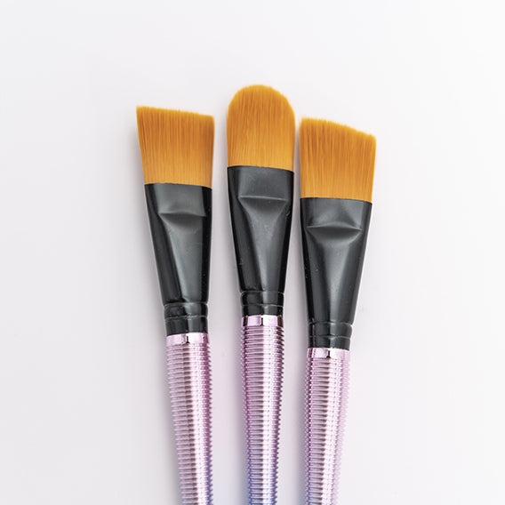 Makr Brush Set with Glitter, Gold- 3pk