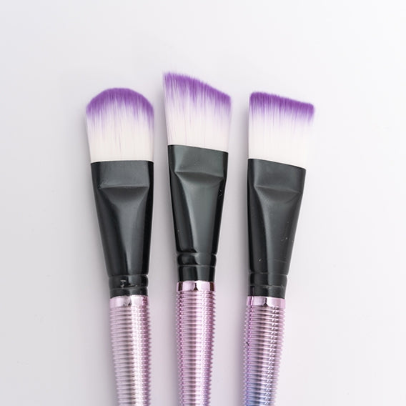 Makr Brush Set with Glitter, White- 3pk