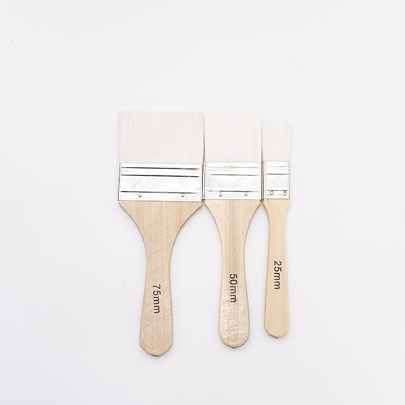 Makr Nylon Bristle Brush Set, Size 25mm/50mm/75mm- 3pk