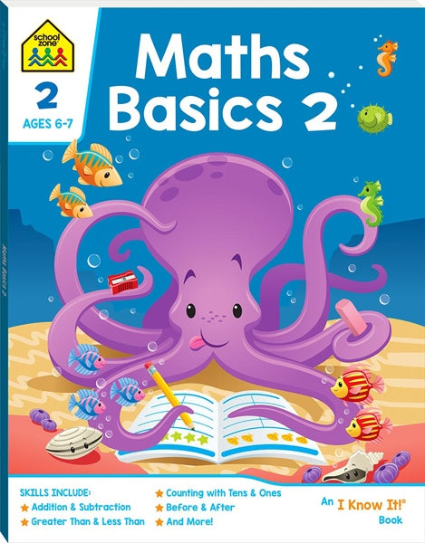 Hinkler School Zone I Know It Workbook (2020), Maths Basics 2- 64 pages