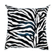 CH Printed Designer Cushion, Zebra, Black- 43x43cm