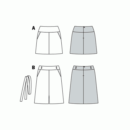 Burda Pattern X06235 Misses' Skirt In 2 Lengths (8-18)