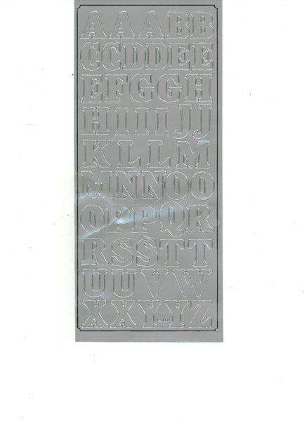 Arbee Sticker, Alphabet Large- Silver