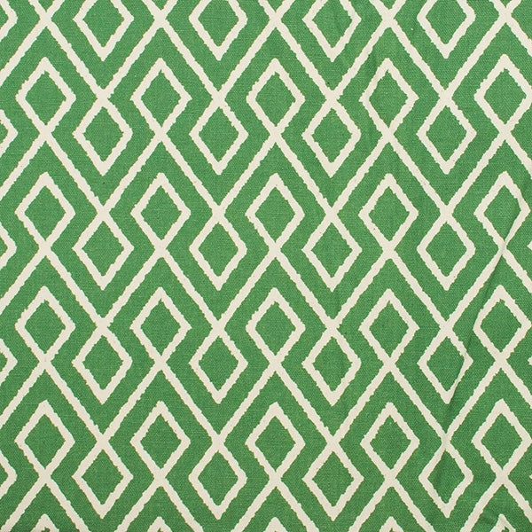 Cotton Duck Fabric, Geo Green- Width 140cm