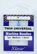 Klasse Twin-Universal Machine Needle, Size 80/1.6mm