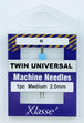 Klasse Twin-Universal Machine Needle, Size 80/2.0mm