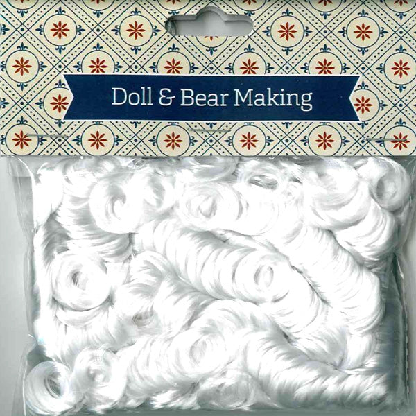 Arbee Doll Hair Curly, White- 30g