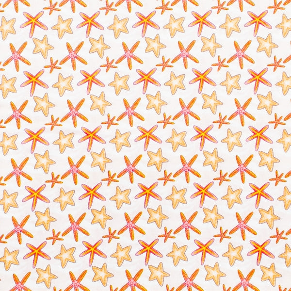 Under the Sea Cotton Fabric, Starfish- Width 112cm