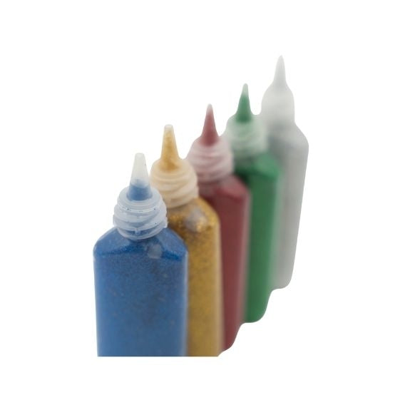 Makr Glitter Glue, Metallic- 5pk