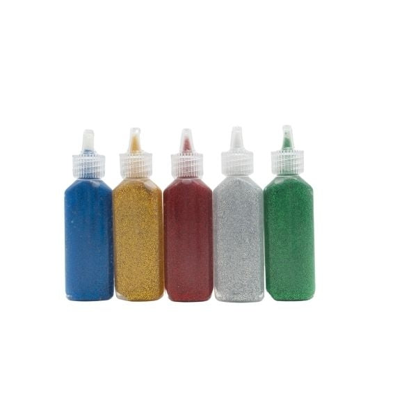 Makr Glitter Glue, Metallic- 5pk