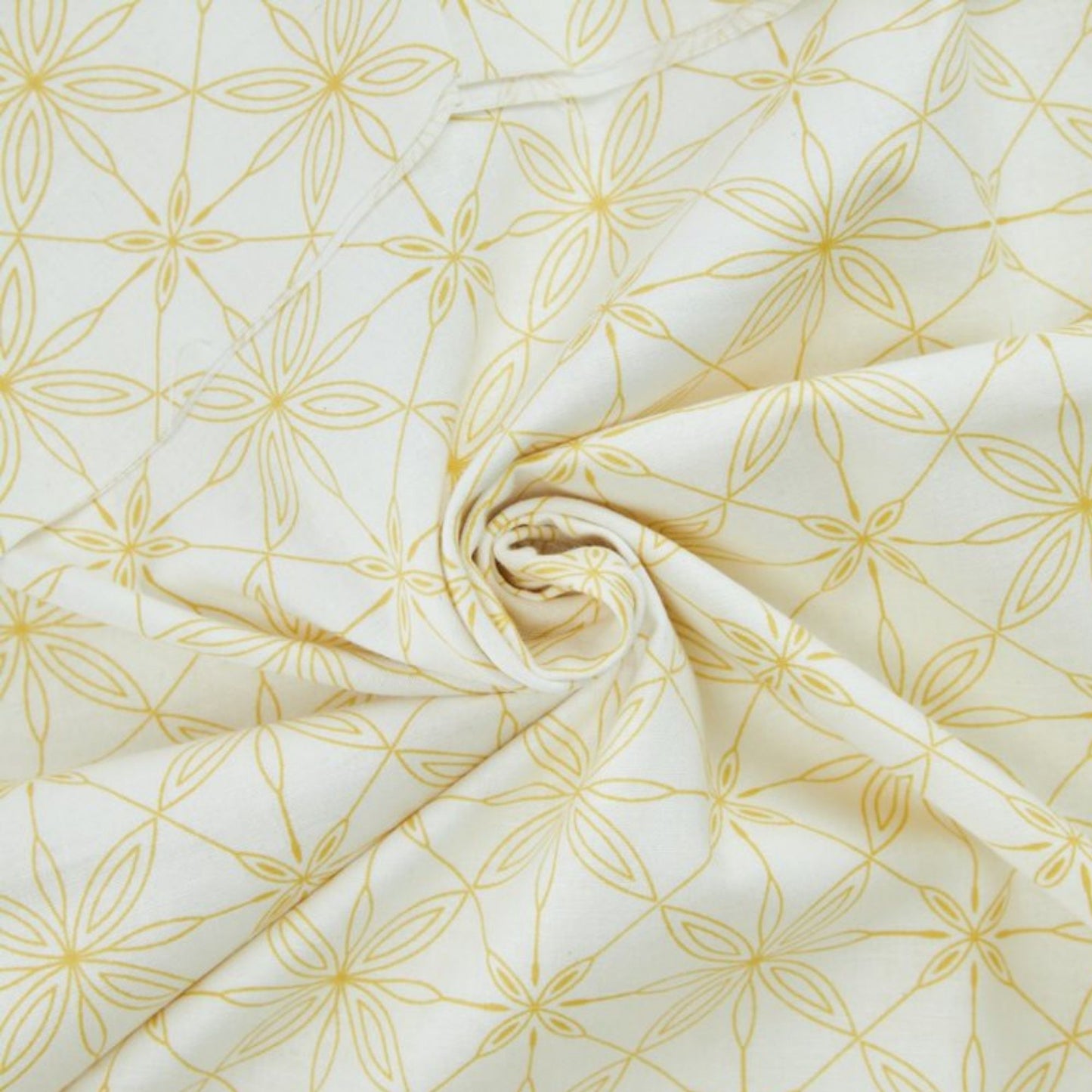 Sunny Vibe Fabric, Gold Monotone- Width 112cm
