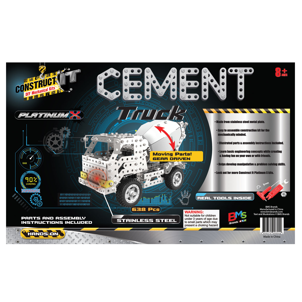 Construct It DIY Mechanical Kit, Cement Truck- 669pc