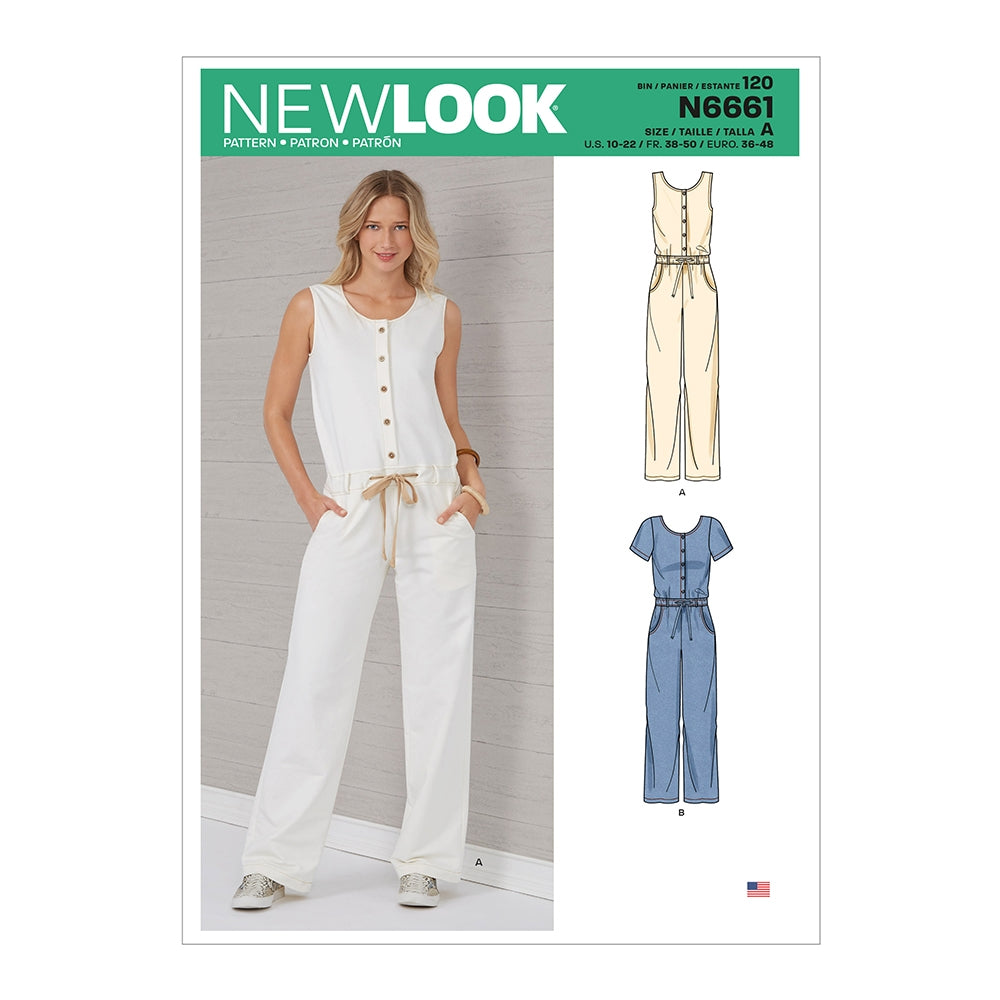 N6660  New Look Sewing Pattern Misses' High Waisted Flared Pants
