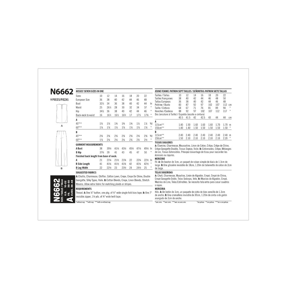 Newlook Pattern N6651 Misses' Button Front Dress With Elastic Waist