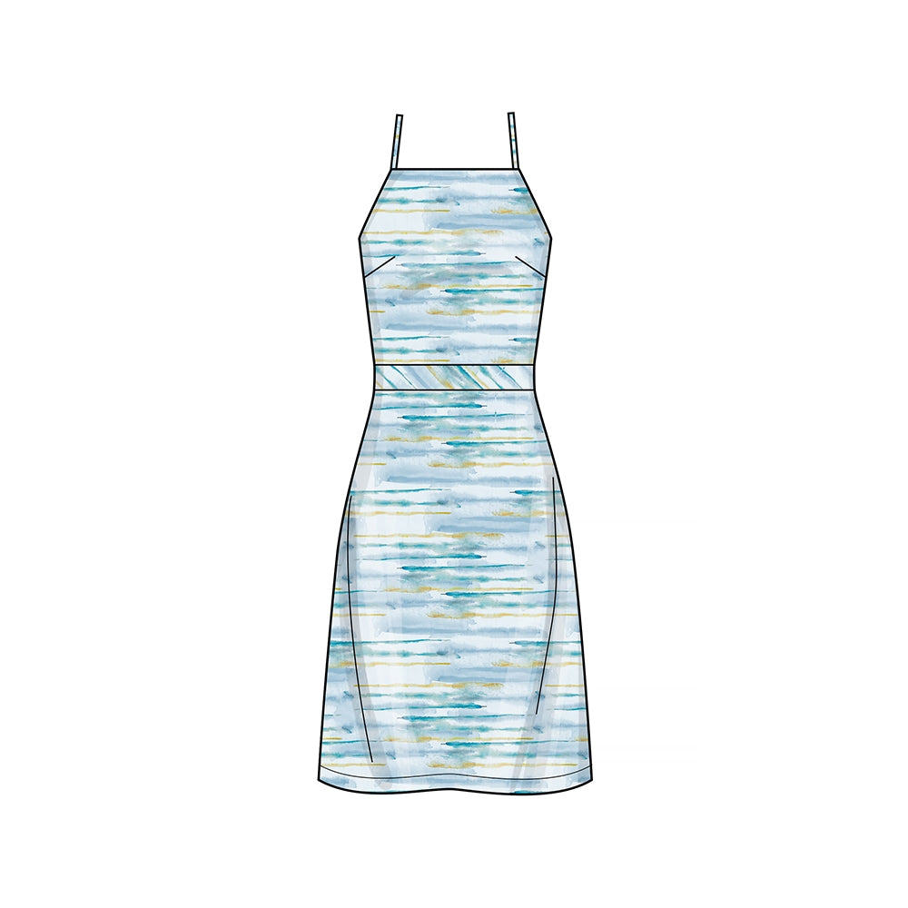 Newlook Pattern N6655 Misses' Dress In Two Lengths With Sleeve Variations