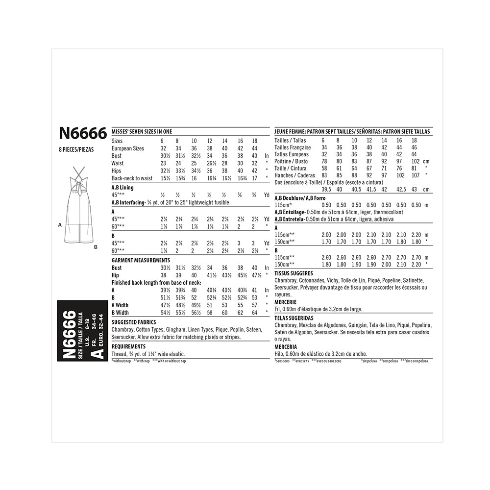 Newlook Pattern N6656 Misses' Top With Optional Black Opening & Flared Sleeves