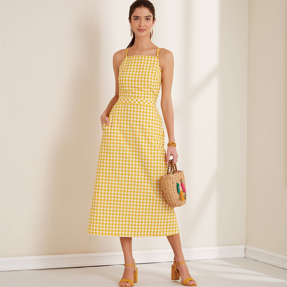 Newlook Pattern N6655 Misses' Dress In Two Lengths With Sleeve Variations