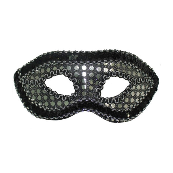 Mask Eyelet Sequin, Black Silver – Lincraft