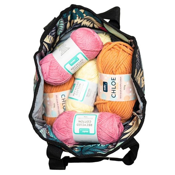 Knitting Tote Bag, Urban Jungle Shoulder Carry Straps Lincraft