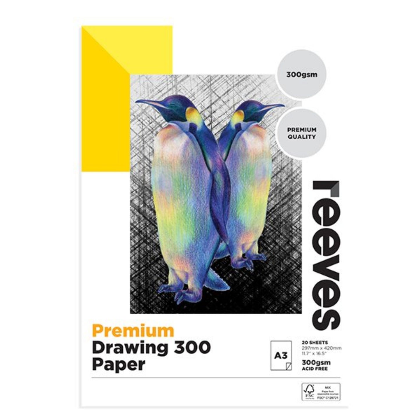 Reeves Premium Drawing Pad, 300gsm- A3