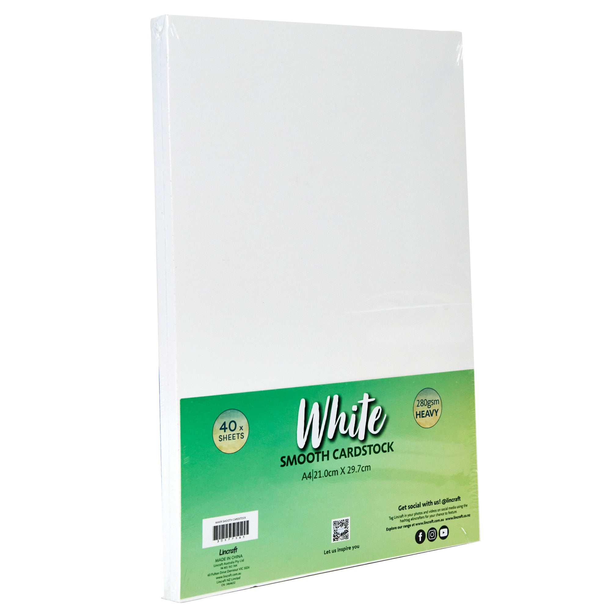 Makr Smooth Lightweight Cardstock, White- 12x12in – Lincraft New Zealand