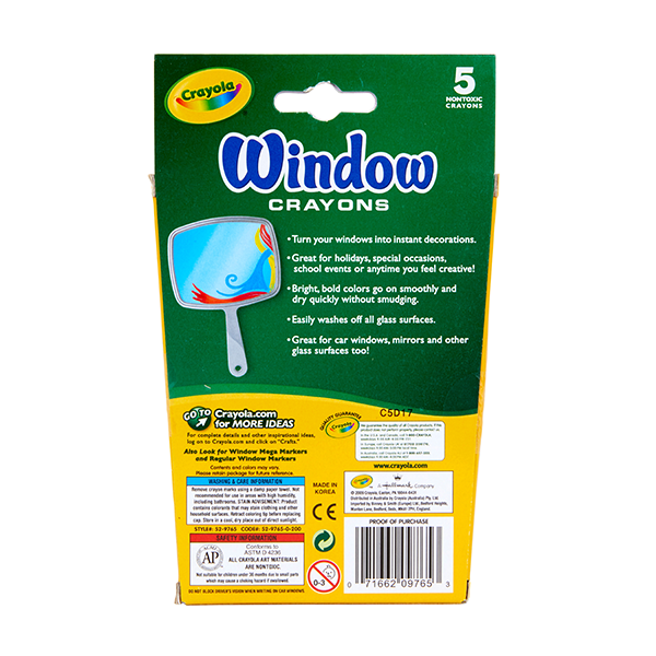 Crayola Washable Window Twistables Crayons- 5pk