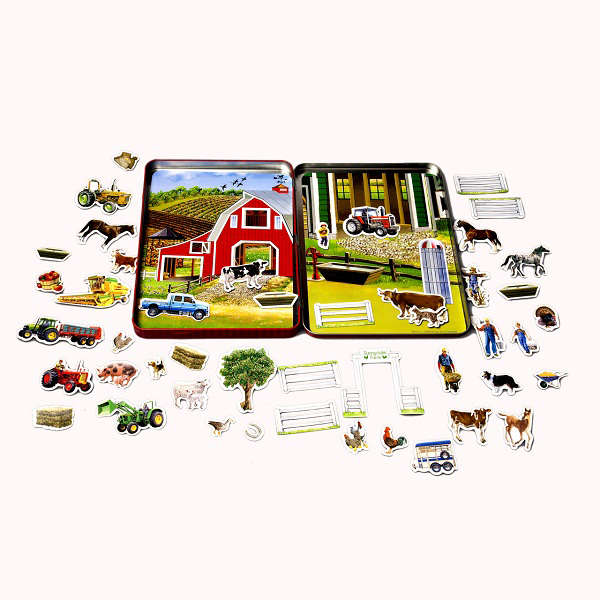 T.S. Shure Magnetic Tin Play Set, Farm