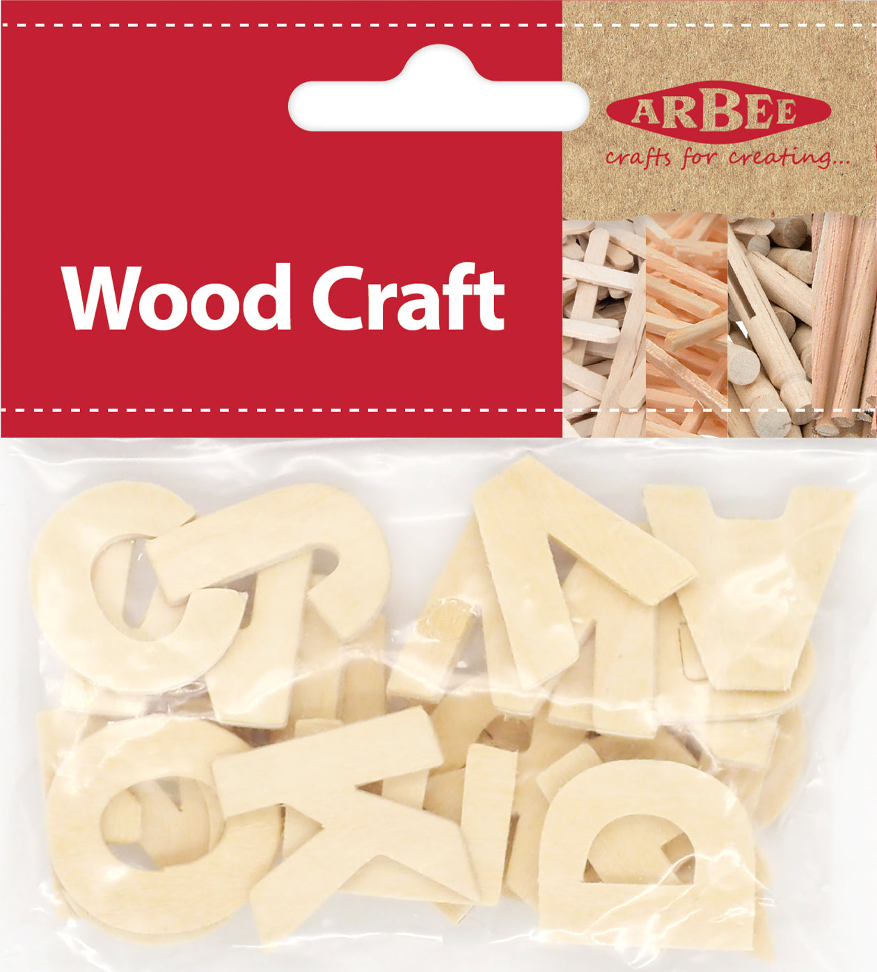 Arbee Wood Letters, Natural- 25mm – Lincraft