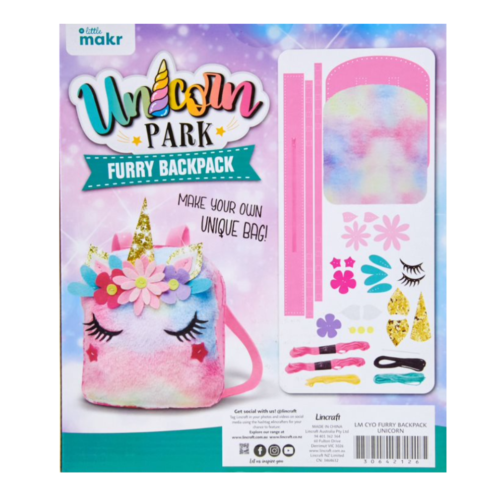 Furry discount unicorn backpack