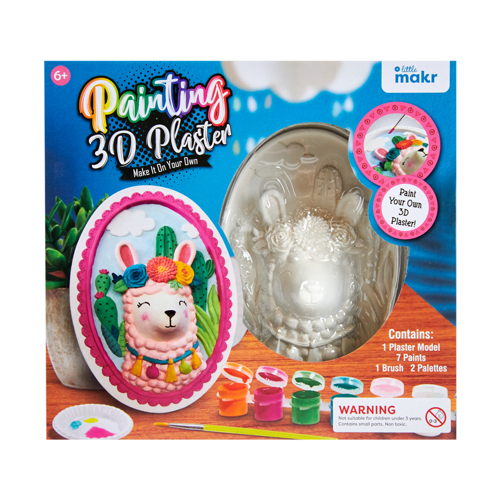 Little Makr 3D Plaster Llama Plaque