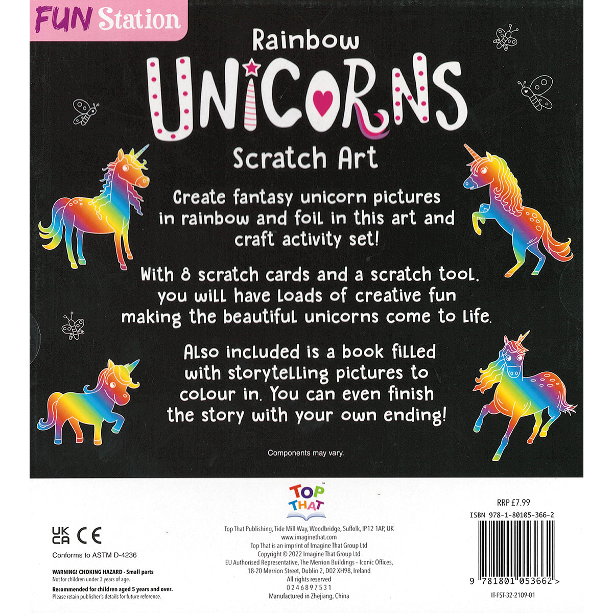 BMS Fun Station Scratch Art, Unicorn