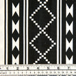 Printed Cotton Duck Fabric, Black Aztec- Width 140cm