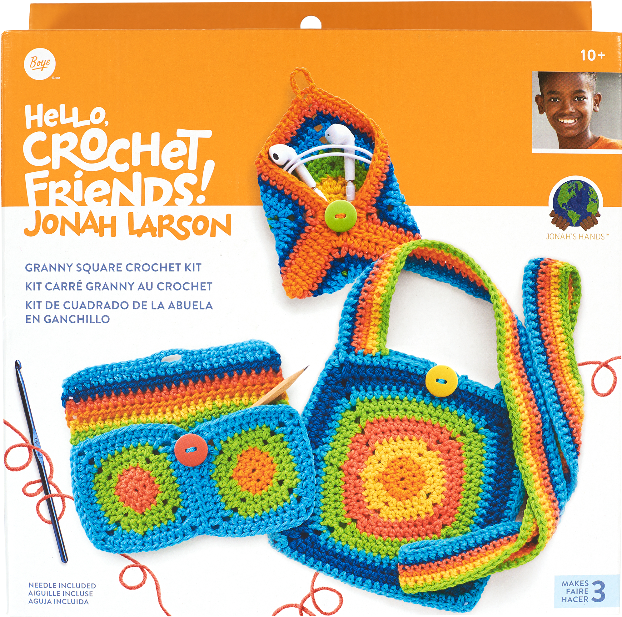 Granny Square Crochet Magnetic Needle Minder