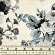 Printed Stretch Sateen Fabric, Monochrome- Width 145cm