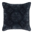 Hilton Velvet Cushion, Charcoal- 50x50cm