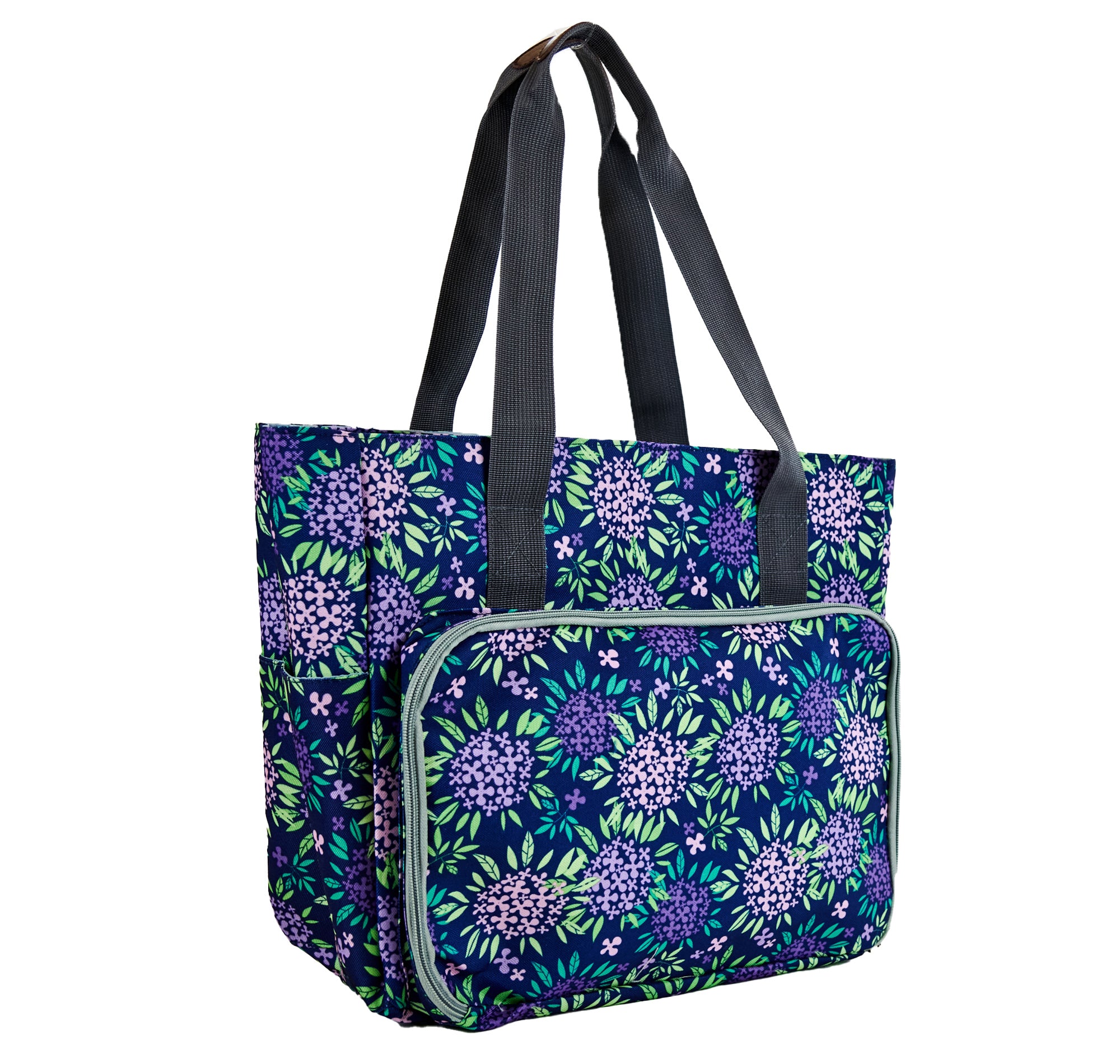 Knitting Storage Bag Ultimate, Purple Floral 38x18x32cm Lincraft