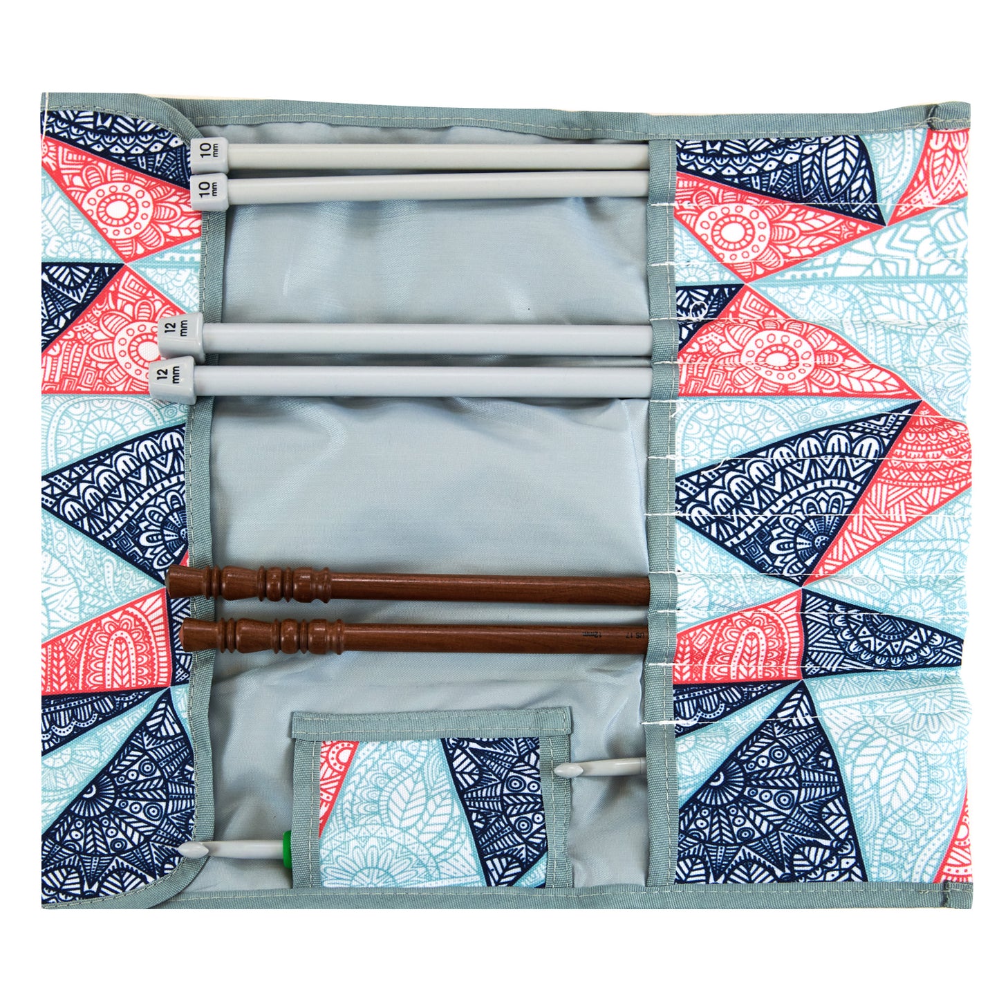 Knitting Needle/Accessories Wrap Bag, Patch Work
